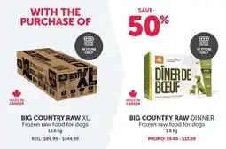 Mondou BIG COUNTRY RAW XL Frozen raw food for dogs offer