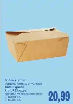 Wholesale Club BOÎTES KRAFT PE offer