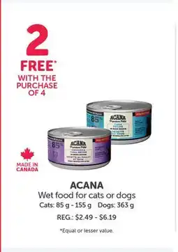Mondou ACANA Wet food for cats or dogs offer