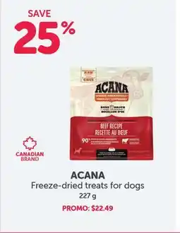 Mondou ACANA Freeze-dried treats for dogs offer