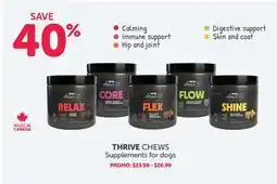 Mondou THRIVE CHEWS Supplements for dogs offer