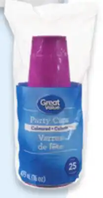 Walmart Gobelets en plastique rouge ou de couleur 16 oz ou transparent 15 oz Great Value offer