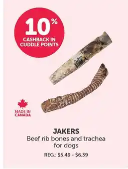 Mondou JAKERS Beef rib bones and trachea for dogs offer