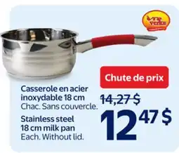 Walmart Casserole en acier inoxydable 18 cm offer