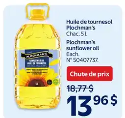 Walmart Huile de tournesol Plochman's offer