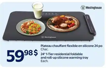 Walmart Plateau chauffant flexible en silicone 24 po offer