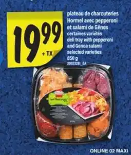 Maxi plateau de charcuteries Hormel avec pepperoni et salami de Gênes offer