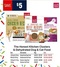 Ren’s Pets Depot The Honest Kitchen Clusters & Dehydrated Dog & Cat Food offer