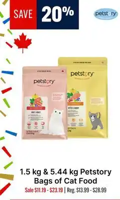 Ren’s Pets Depot 1.5 kg & 5.44 kg Petstory Bags of Cat Food offer