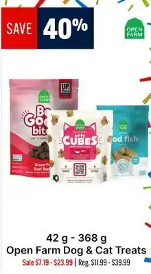 Ren’s Pets Depot Open Farm Dog & Cat Treats offer