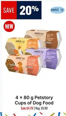 Ren’s Pets Depot 4 x 80 g Petstory Cups of Dog Food offer