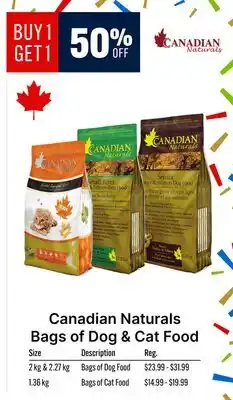 Ren’s Pets Depot Canadian Naturals Bags of Dog & Cat Food offer