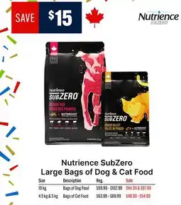 Ren’s Pets Depot Nutrience SubZero Large Bags of Dog & Cat Food offer