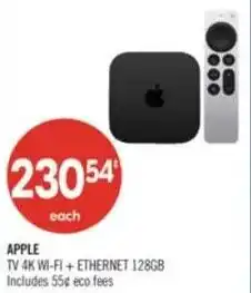 Shoppers Drug Mart Apple tv 4k wi-fi + ethernet 128gb offer