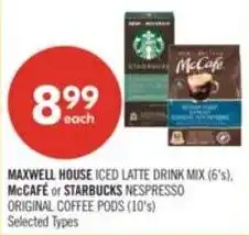 Shoppers Drug Mart Maxwell house iced latte drink mix offer