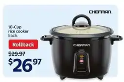 Walmart Chefman 10-Cup Rice Cooker offer