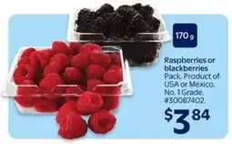 Walmart RASPBERRIES OR BLACKBERRIES offer