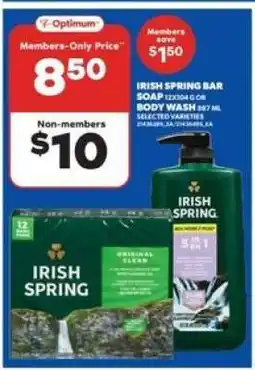 Real Canadian Superstore Irish Spring Bar Soap or Body Wash offer