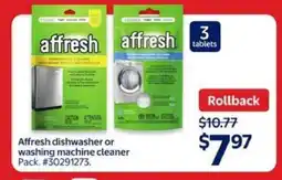 Walmart Affresh dishwasher or washing machine cleaner offer
