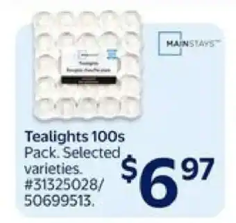 Walmart Tealights 100s Pack offer
