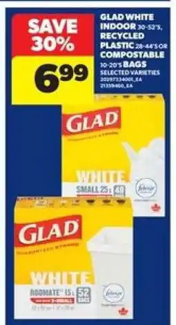 Real Canadian Superstore Glad White Indoor Bags offer