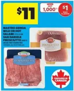 Real Canadian Superstore Mastro Genoa Mild or Hot Salami / San Daniele Prosciutto offer