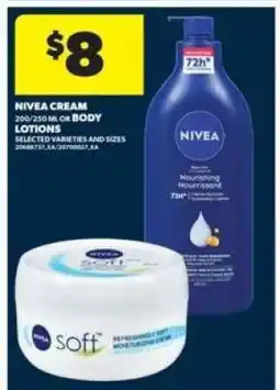 Real Canadian Superstore Nivea Cream or Body Lotions offer