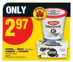 No Frills ASTRO · IÖGO LIBERTÉ · YOGURT offer