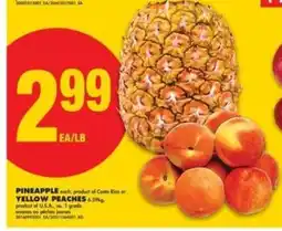 No Frills PINEAPPLE or YELLOW PEACHES offer