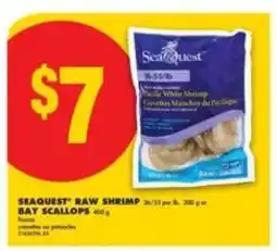 No Frills SEAQUEST RAW SHRIMP BAY SCALLOPS offer