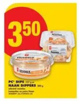 No Frills PC Dips & Naan Dippers offer
