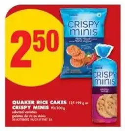 No Frills QUAKER RICE CAKES CRISPY MINIS offer
