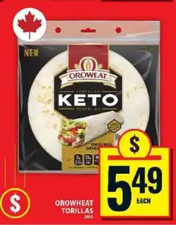 Food Basics OROWHEAT TORTILLAS offer