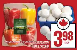 Food Basics Whole White or Cremini Mushrooms / Assorted Peppers offer