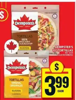 Food Basics DEMPSTER’S 10” TORTILLAS offer