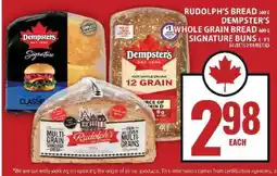 Food Basics Rudolph's Bread, Dempster's Whole Grain Bread, Signature Buns offer