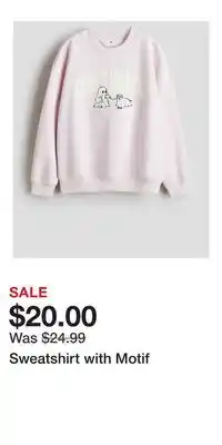 H&M Sweatshirt with Motif offer