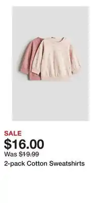 H&M 2-pack Cotton Sweatshirts offer
