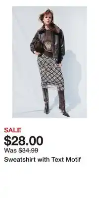 H&M Sweatshirt with Text Motif offer