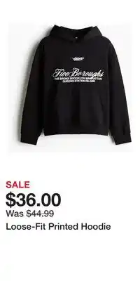 H&M Loose-Fit Printed Hoodie offer