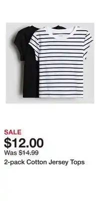 H&M 2-pack Cotton Jersey Tops offer