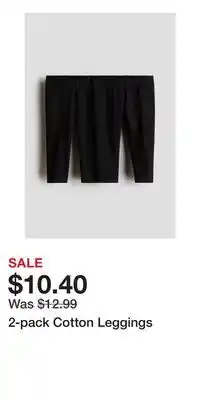 H&M 2-pack Cotton Leggings offer