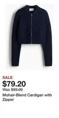 H&M Mohair-Blend Cardigan with Zipper offer