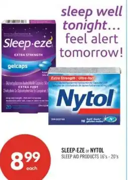 Shoppers Drug Mart Sleep-eze or nytol offer