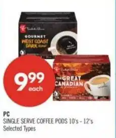 Shoppers Drug Mart PC single serve coffee pods offer