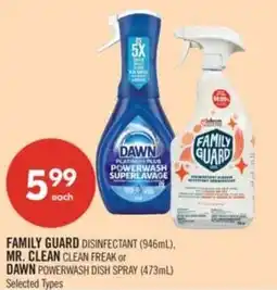 Shoppers Drug Mart Family guard disinfectant or mr clean offer