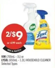 Shoppers Drug Mart Vim or Lysol offer