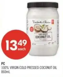 Shoppers Drug Mart PC 100% virgin cold pressed coconut oil offer