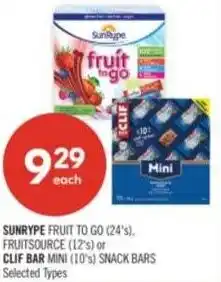 Shoppers Drug Mart Sunrype fruit to go offer