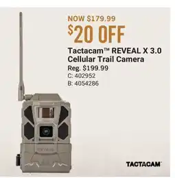 Cabela's Tactacam REVEAL X 3.0 Cellular Trail Camera offer